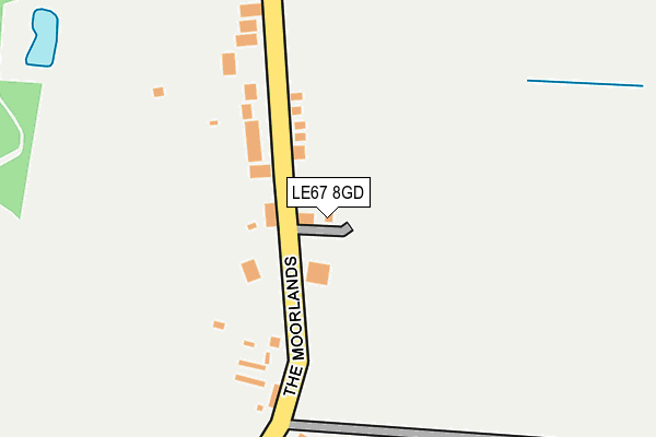 LE67 8GD map - OS OpenMap – Local (Ordnance Survey)