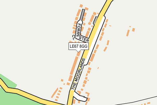 LE67 8GG map - OS OpenMap – Local (Ordnance Survey)