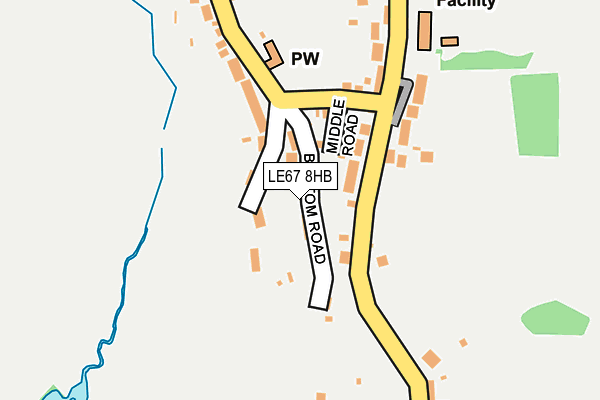 LE67 8HB map - OS OpenMap – Local (Ordnance Survey)