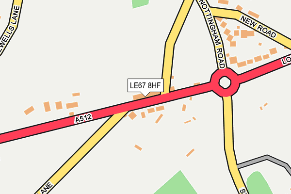 LE67 8HF map - OS OpenMap – Local (Ordnance Survey)