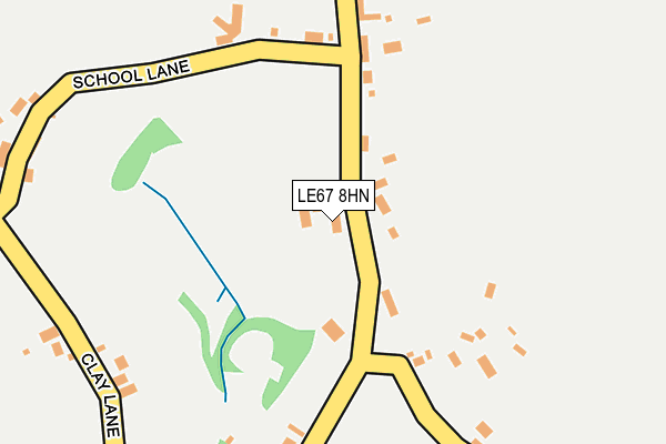 LE67 8HN map - OS OpenMap – Local (Ordnance Survey)
