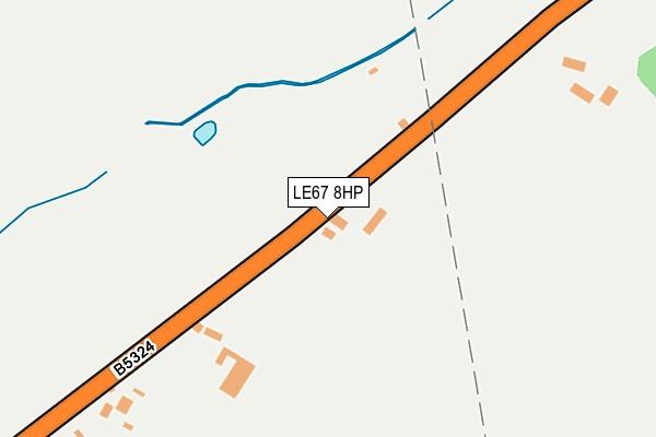 LE67 8HP map - OS OpenMap – Local (Ordnance Survey)