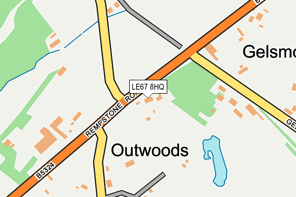 LE67 8HQ map - OS OpenMap – Local (Ordnance Survey)