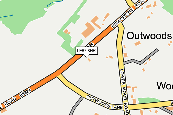 LE67 8HR map - OS OpenMap – Local (Ordnance Survey)