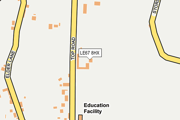 LE67 8HX map - OS OpenMap – Local (Ordnance Survey)