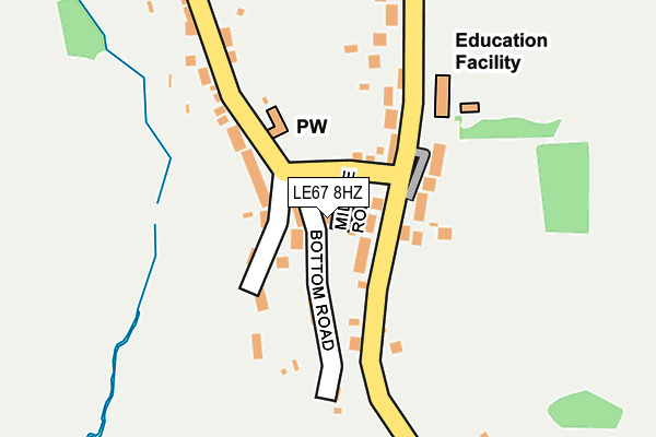 LE67 8HZ map - OS OpenMap – Local (Ordnance Survey)