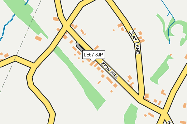 LE67 8JP map - OS OpenMap – Local (Ordnance Survey)