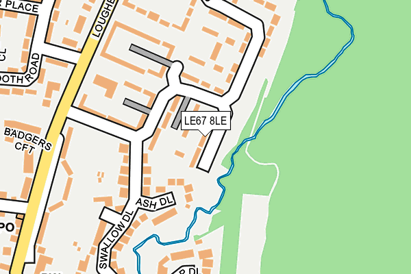 LE67 8LE map - OS OpenMap – Local (Ordnance Survey)