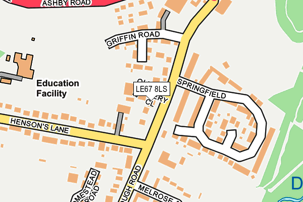 LE67 8LS map - OS OpenMap – Local (Ordnance Survey)