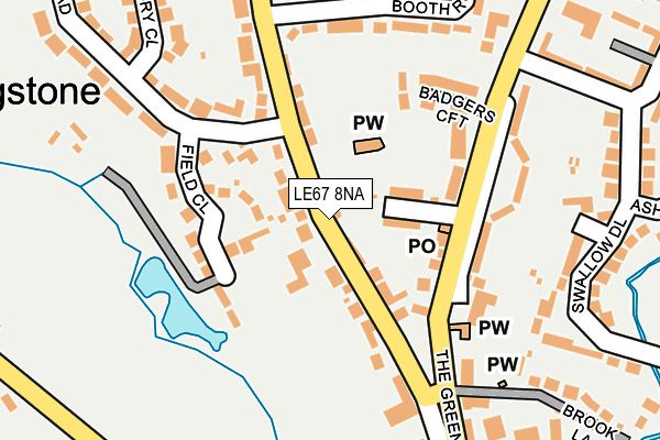 LE67 8NA map - OS OpenMap – Local (Ordnance Survey)