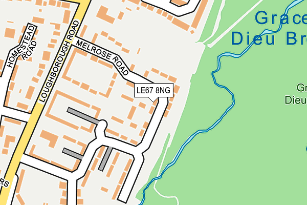LE67 8NG map - OS OpenMap – Local (Ordnance Survey)