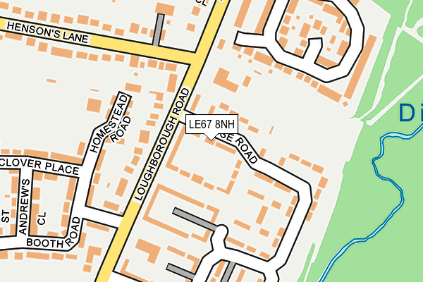LE67 8NH map - OS OpenMap – Local (Ordnance Survey)