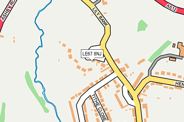 LE67 8NJ map - OS OpenMap – Local (Ordnance Survey)