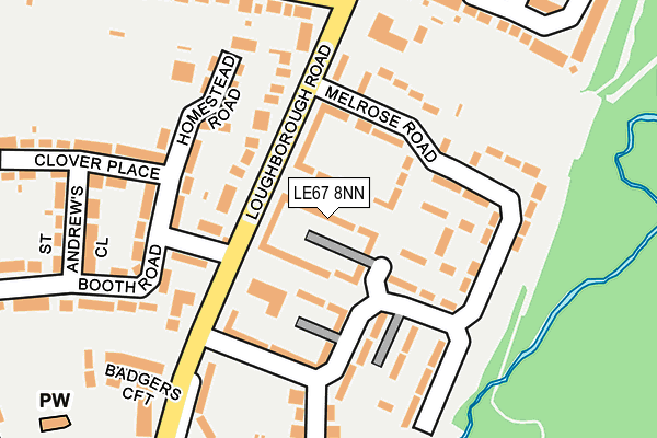 LE67 8NN map - OS OpenMap – Local (Ordnance Survey)