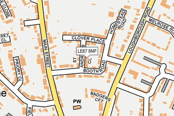 LE67 8NP map - OS OpenMap – Local (Ordnance Survey)