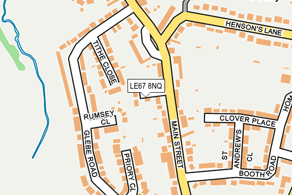 LE67 8NQ map - OS OpenMap – Local (Ordnance Survey)