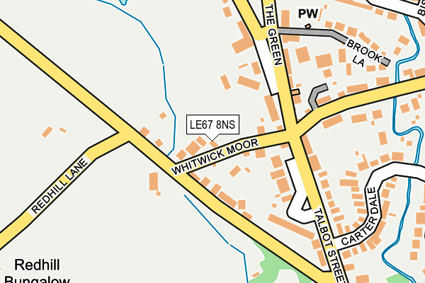 LE67 8NS map - OS OpenMap – Local (Ordnance Survey)
