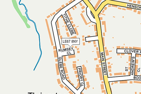 LE67 8NY map - OS OpenMap – Local (Ordnance Survey)