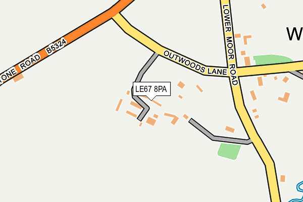 LE67 8PA map - OS OpenMap – Local (Ordnance Survey)