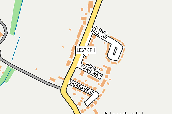 LE67 8PH map - OS OpenMap – Local (Ordnance Survey)