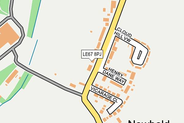LE67 8PJ map - OS OpenMap – Local (Ordnance Survey)