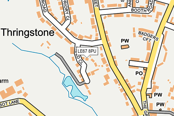 LE67 8PU map - OS OpenMap – Local (Ordnance Survey)