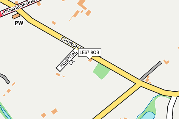 LE67 8QB map - OS OpenMap – Local (Ordnance Survey)