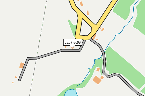 LE67 8QG map - OS OpenMap – Local (Ordnance Survey)