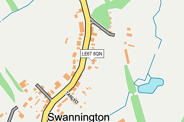 LE67 8QN map - OS OpenMap – Local (Ordnance Survey)