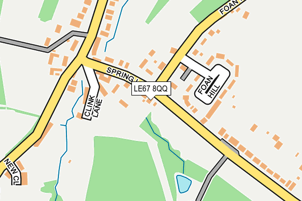 LE67 8QQ map - OS OpenMap – Local (Ordnance Survey)