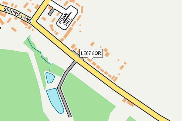 LE67 8QR map - OS OpenMap – Local (Ordnance Survey)