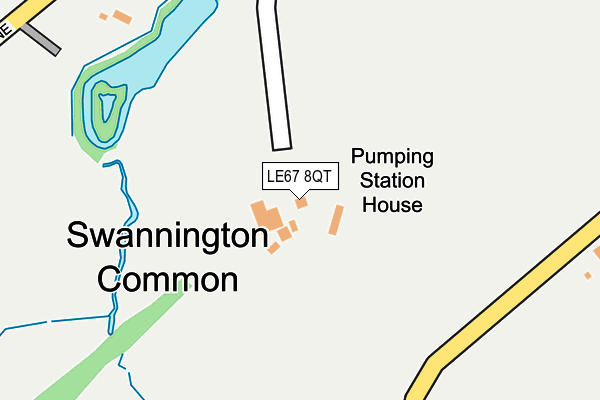 LE67 8QT map - OS OpenMap – Local (Ordnance Survey)