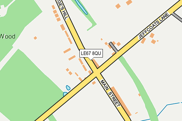 LE67 8QU map - OS OpenMap – Local (Ordnance Survey)