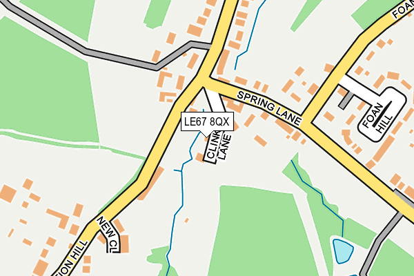 LE67 8QX map - OS OpenMap – Local (Ordnance Survey)