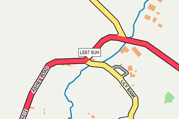 LE67 8UH map - OS OpenMap – Local (Ordnance Survey)
