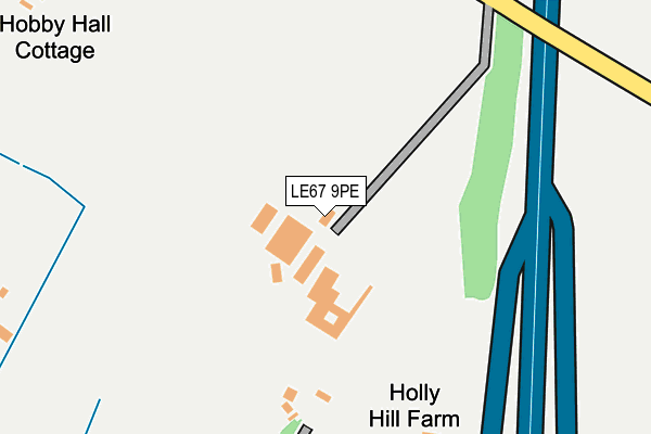 LE67 9PE map - OS OpenMap – Local (Ordnance Survey)