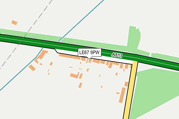 LE67 9PW map - OS OpenMap – Local (Ordnance Survey)