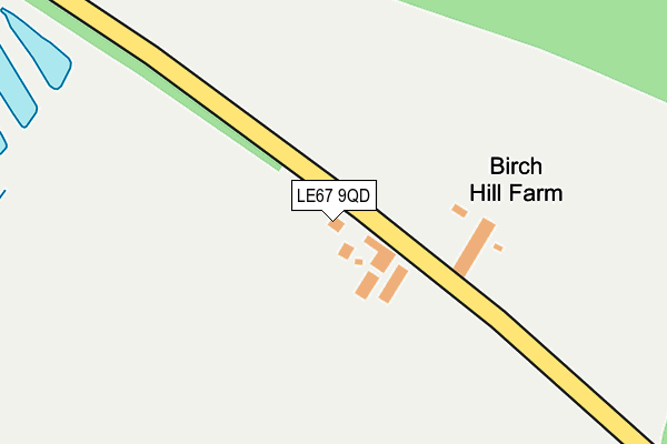 LE67 9QD map - OS OpenMap – Local (Ordnance Survey)