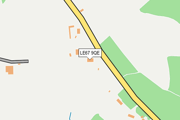 LE67 9QE map - OS OpenMap – Local (Ordnance Survey)