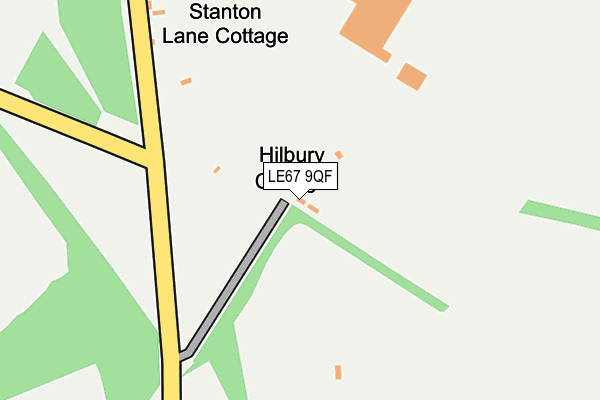 LE67 9QF map - OS OpenMap – Local (Ordnance Survey)