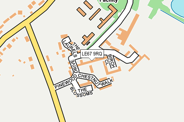 LE67 9RQ map - OS OpenMap – Local (Ordnance Survey)