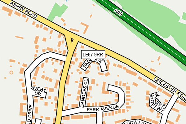LE67 9RR map - OS OpenMap – Local (Ordnance Survey)