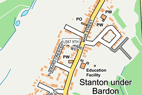 LE67 9TH map - OS OpenMap – Local (Ordnance Survey)