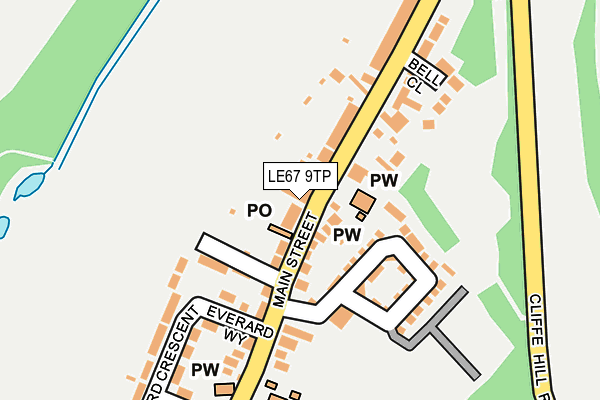 LE67 9TP map - OS OpenMap – Local (Ordnance Survey)