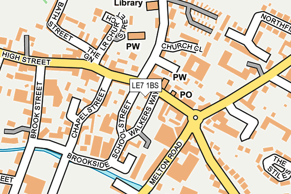 LE7 1BS map - OS OpenMap – Local (Ordnance Survey)