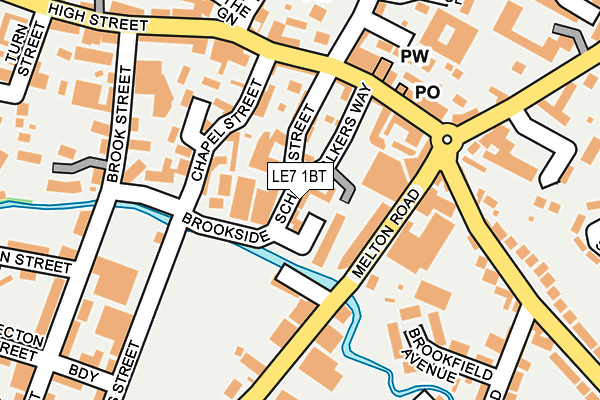 LE7 1BT map - OS OpenMap – Local (Ordnance Survey)