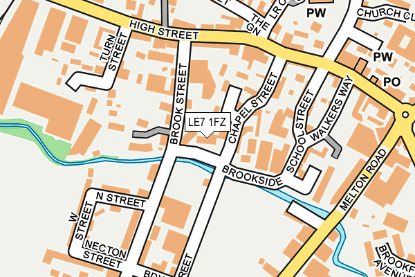 LE7 1FZ map - OS OpenMap – Local (Ordnance Survey)