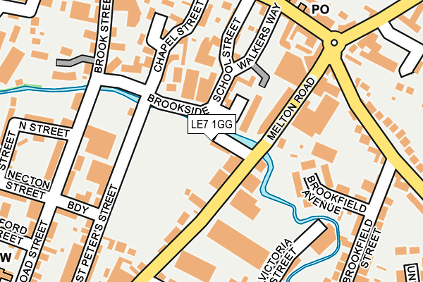 LE7 1GG map - OS OpenMap – Local (Ordnance Survey)