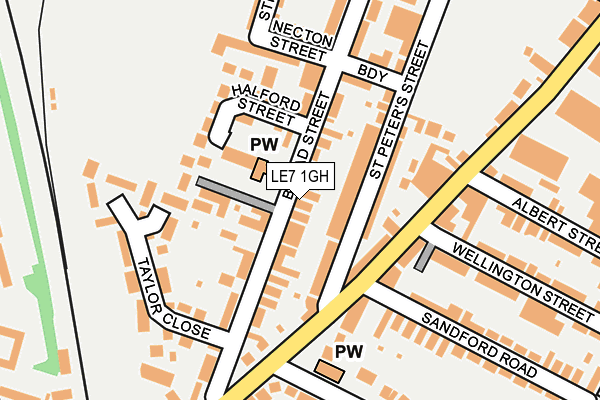 LE7 1GH map - OS OpenMap – Local (Ordnance Survey)