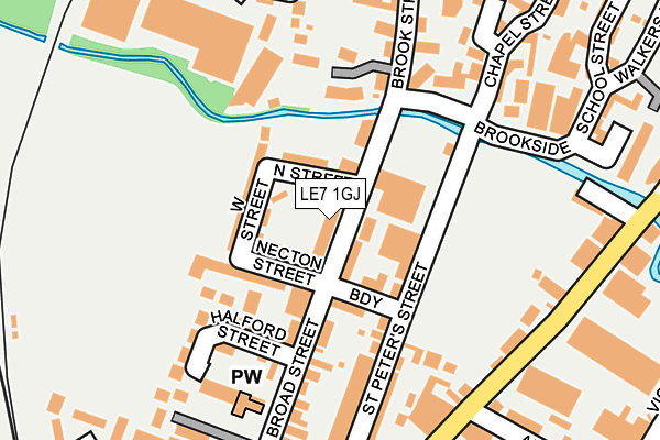 LE7 1GJ map - OS OpenMap – Local (Ordnance Survey)